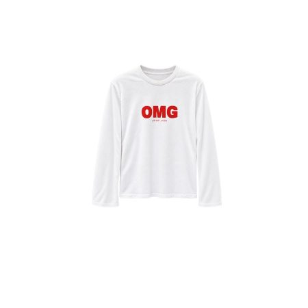 Wit oversized shirt met rode opdruk