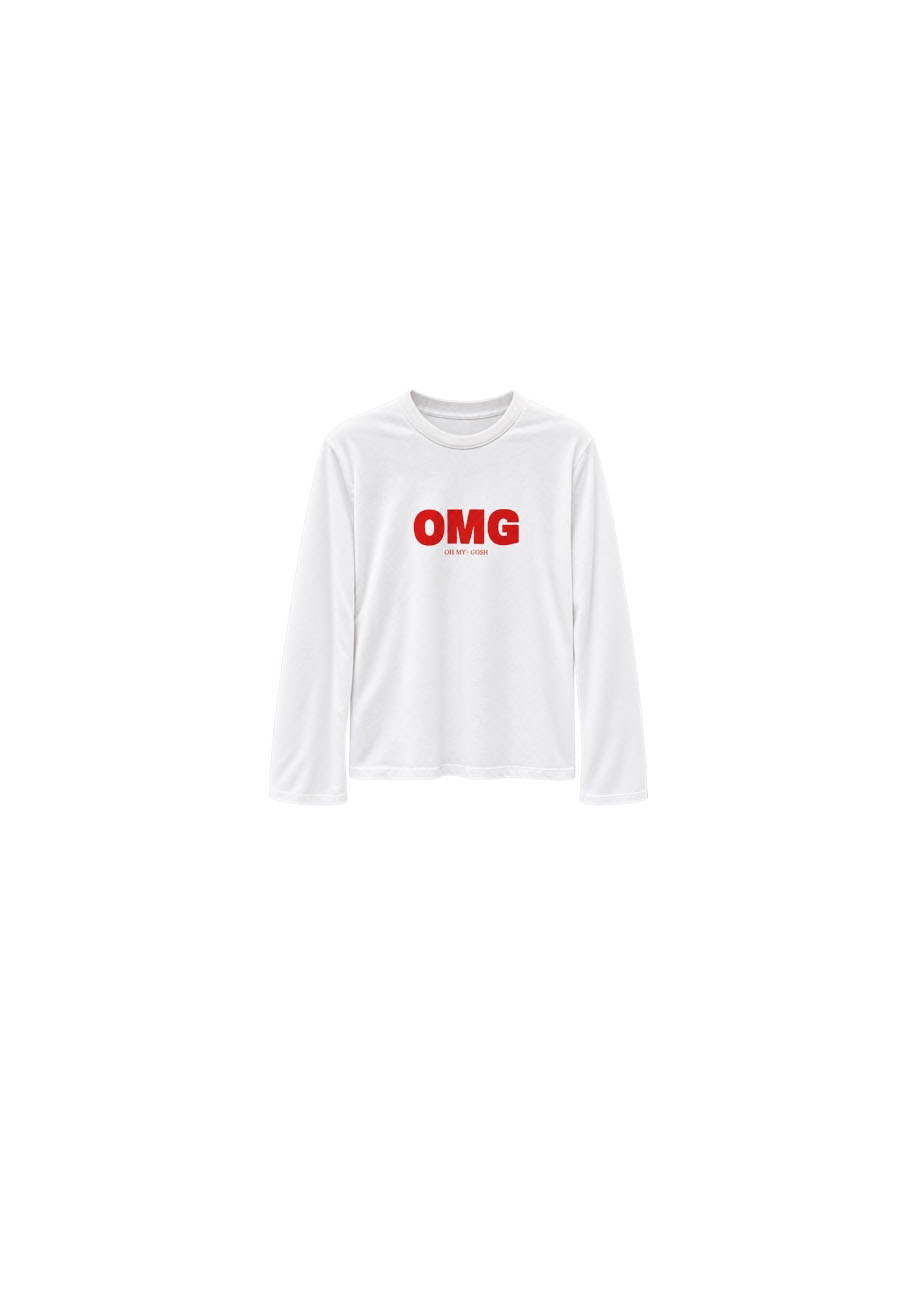 Wit oversized shirt met rode opdruk
